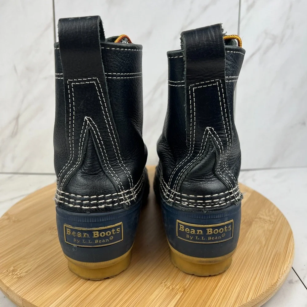 Vintage LL Bean Bean Boots Mens Size 6 Blue Leather Duck Rain Boots 175064
